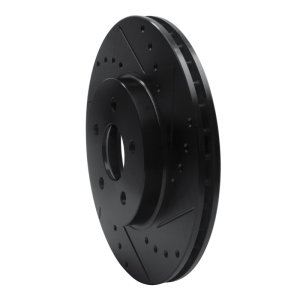 Ford Mondeo Brake Rotor (1) - Front Right - R1 Concepts - Drilled & Slotted - Black - `01-`08